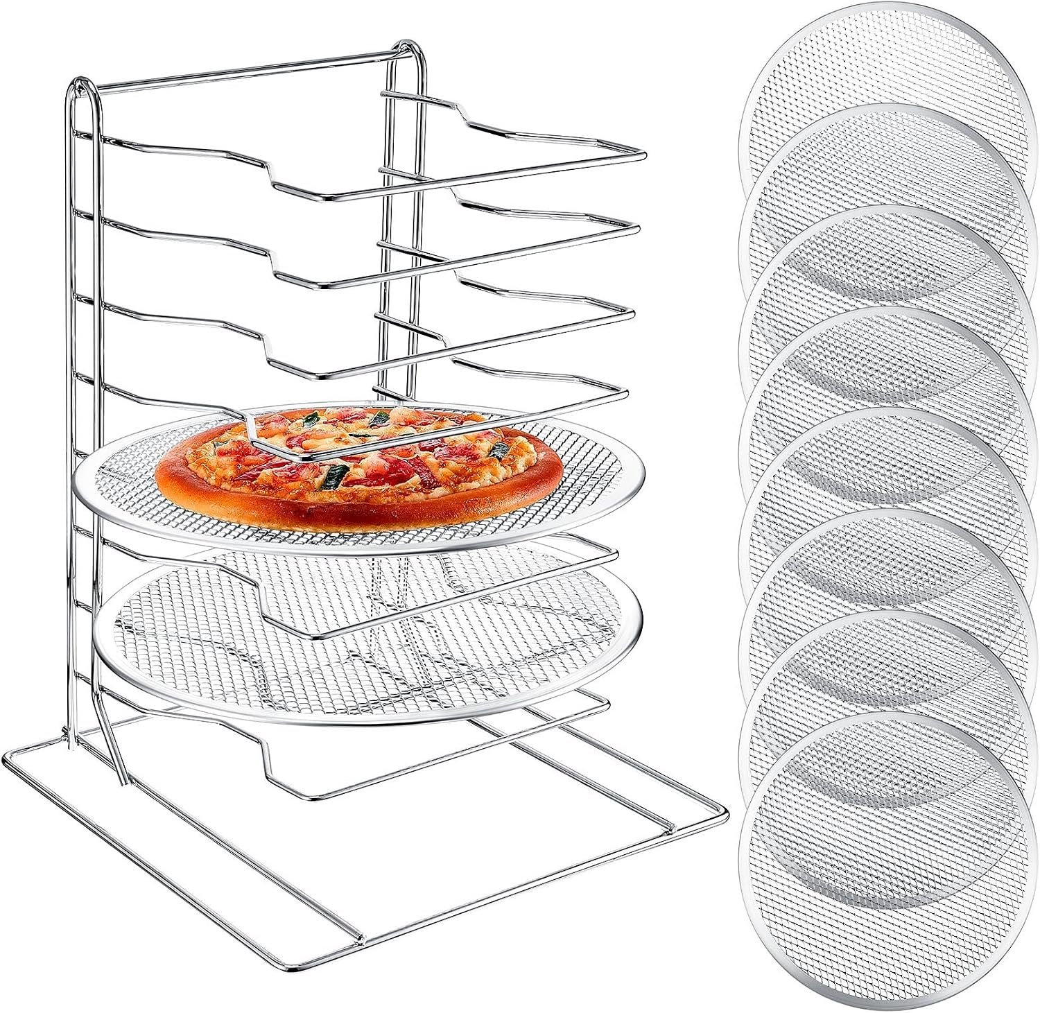 Stojak na pizzę z 8 poziomami  – Kitchen Baking Rack recenzja i cena